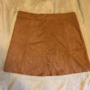 suede mini skirt